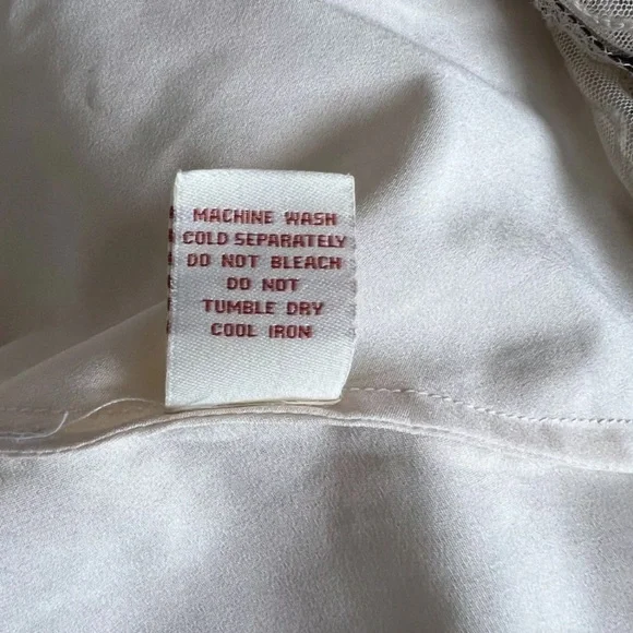 Sundance Women's Mesh  Ivory Lace Embroidered Dress Sleeveless Boho Size 8 - Picture 12 of 12